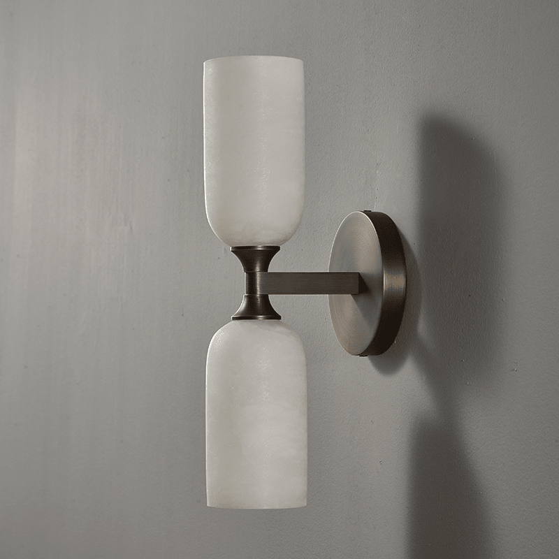 Solmira Twin Alabaster Wall Sconce - Vakkerlight