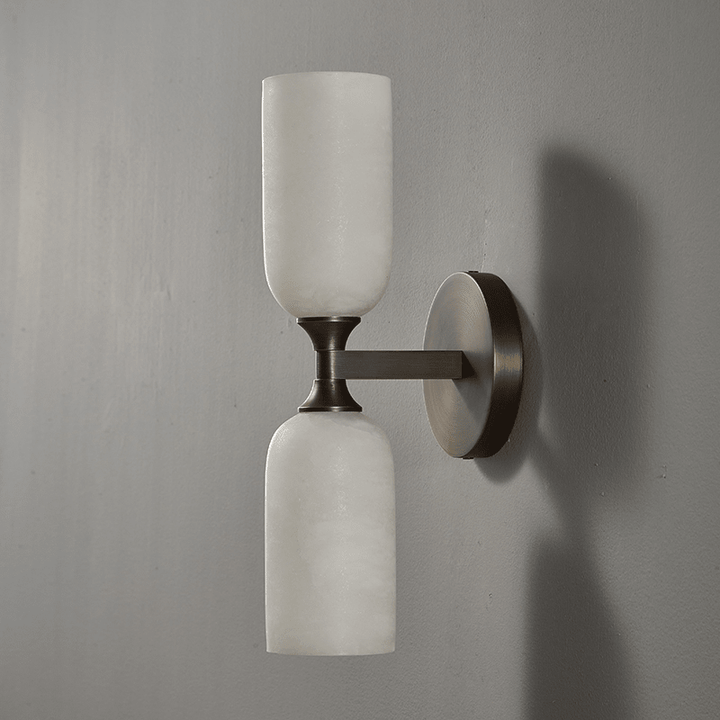 Solmira Twin Alabaster Wall Sconce - Vakkerlight
