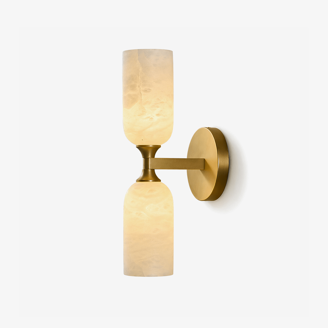 Solmira Twin Alabaster Wall Sconce - Vakkerlight