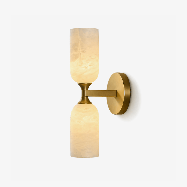 Solmira Twin Alabaster Wall Sconce - Vakkerlight