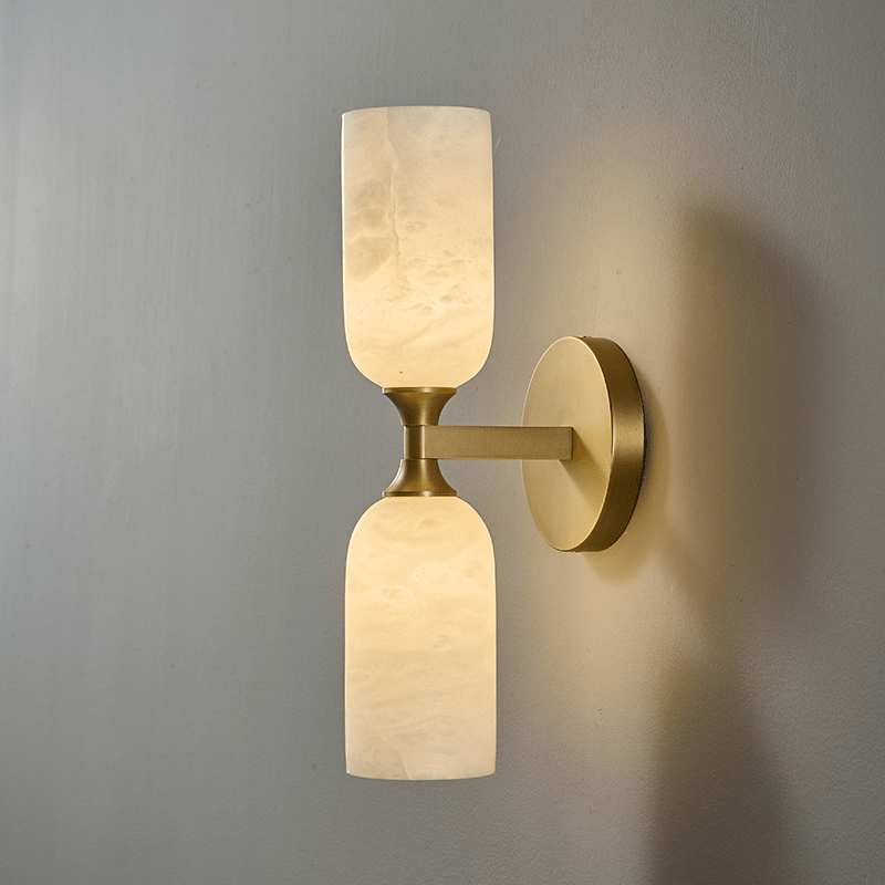 Solmira Twin Alabaster Wall Sconce - Vakkerlight