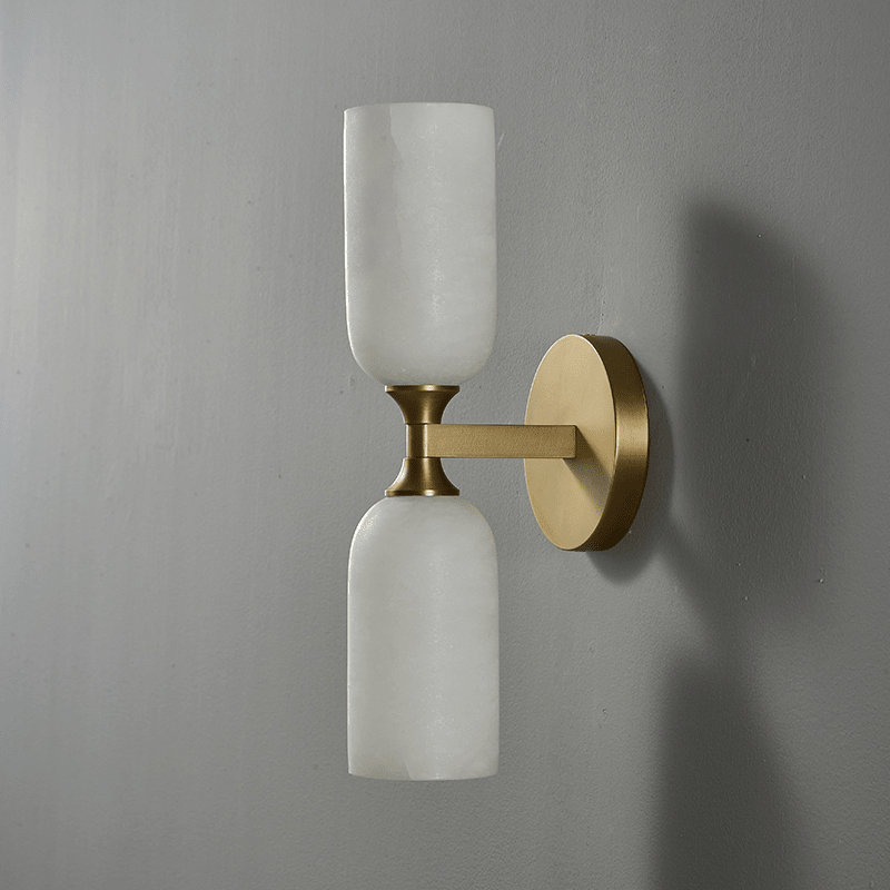Solmira Twin Alabaster Wall Sconce - Vakkerlight