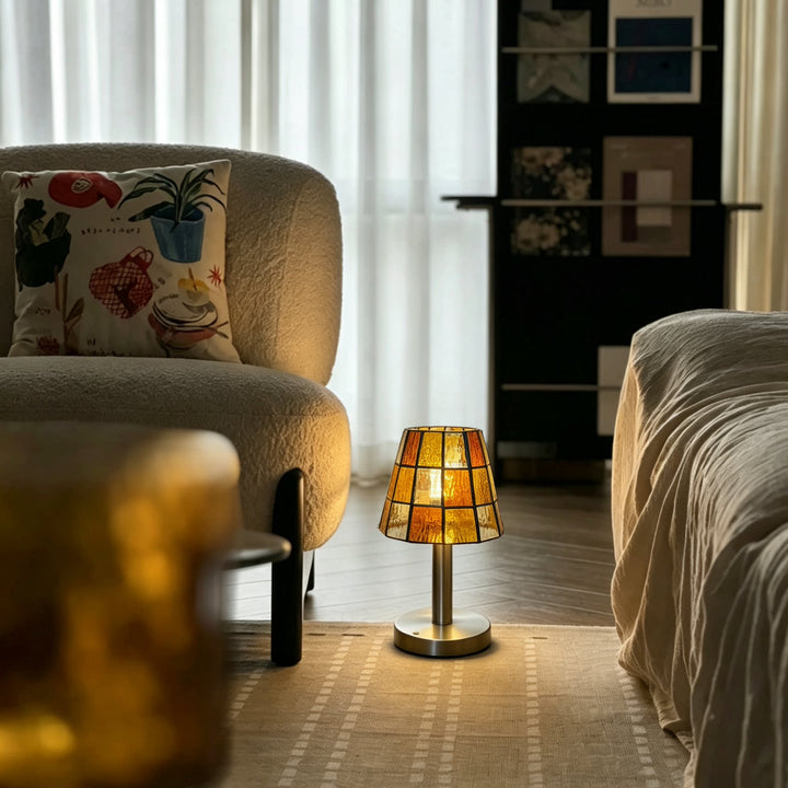 Solstice Faceted Glass Table Lamp