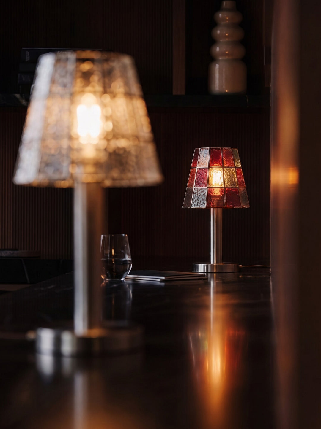 Solstice Faceted Glass Table Lamp