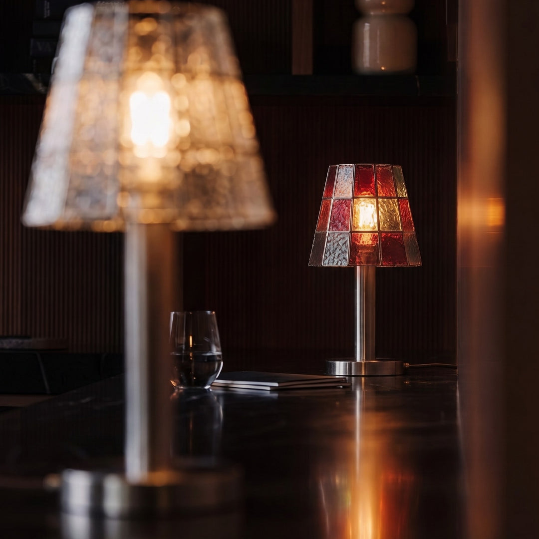 Solstice Faceted Glass Table Lamp