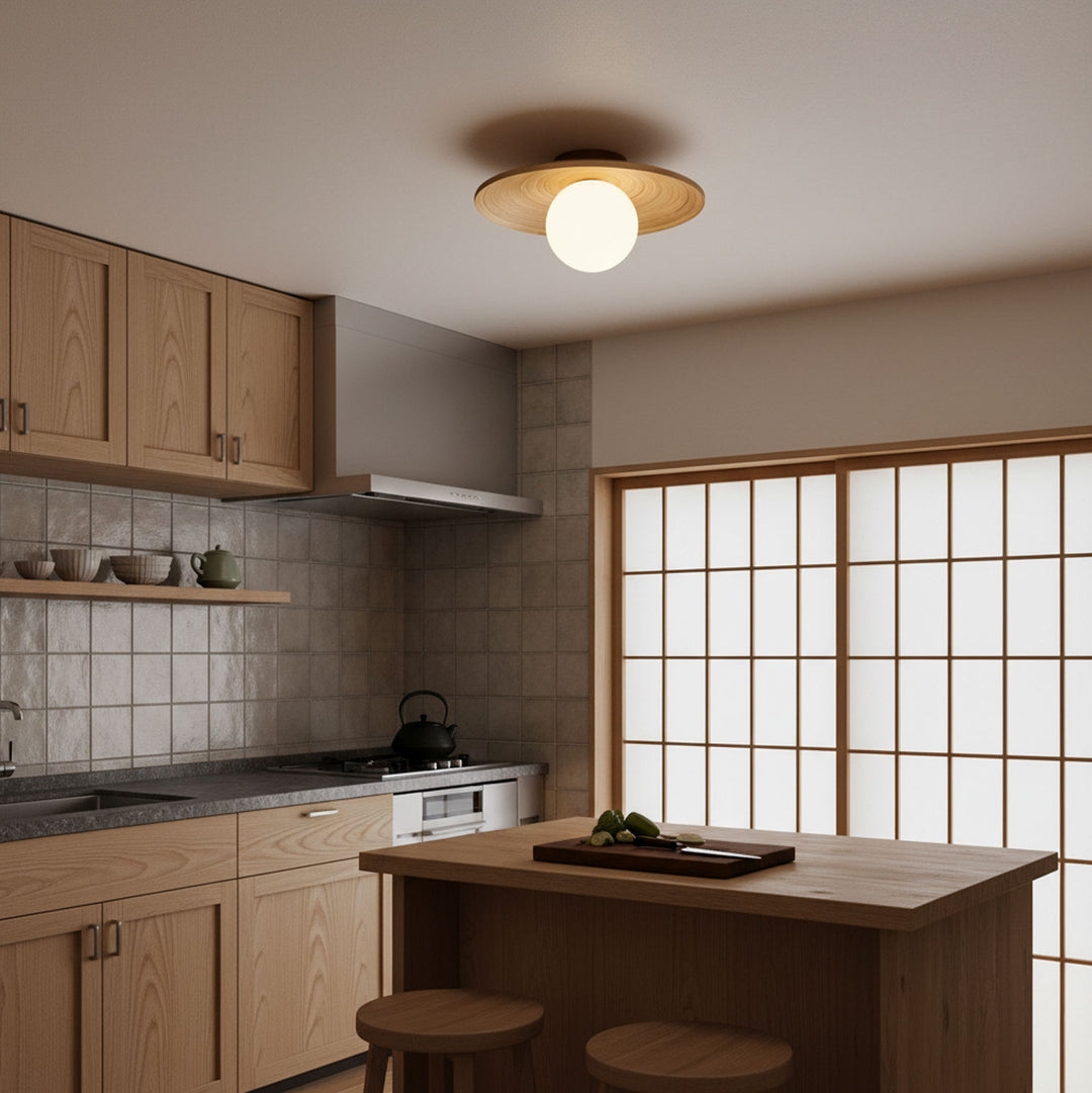 Soluna Wood Ceiling Light - Vakkerlight