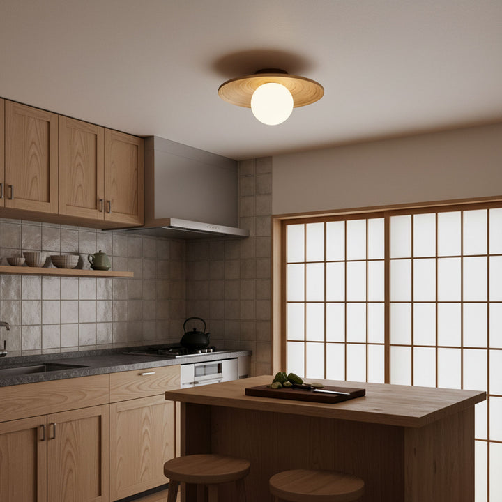 Soluna Wood Ceiling Light - Vakkerlight