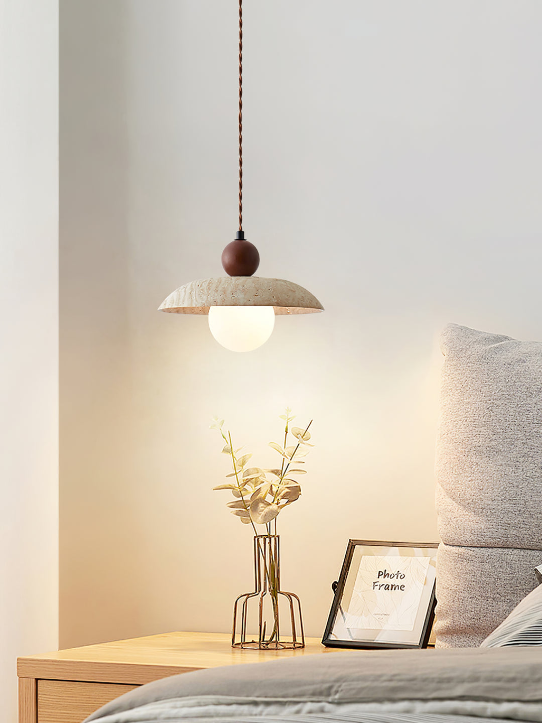 Soluna Travertine Pendant Light - Vakkerlight