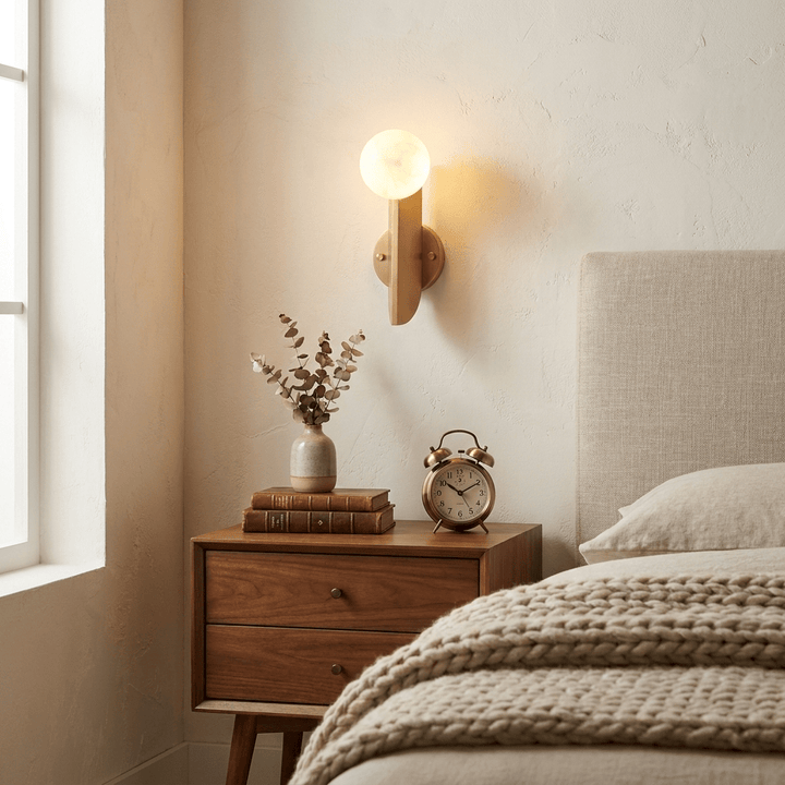 Solvara Alabaster Orb Wall Sconce - Vakkerlight