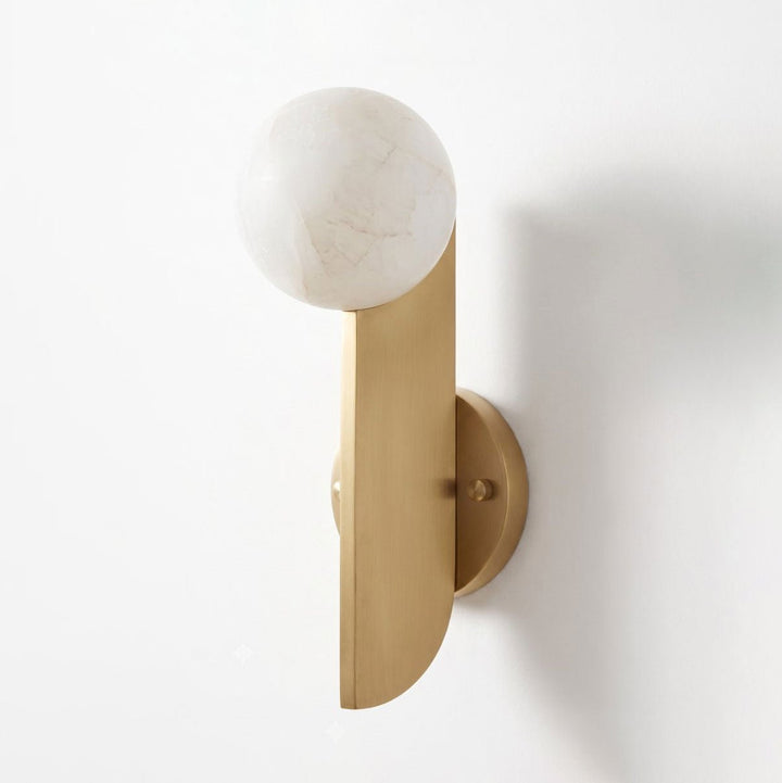 Solvara Alabaster Orb Wall Sconce - Vakkerlight