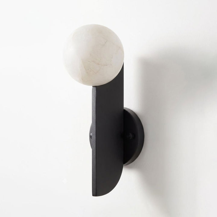 Solvara Alabaster Orb Wall Sconce - Vakkerlight