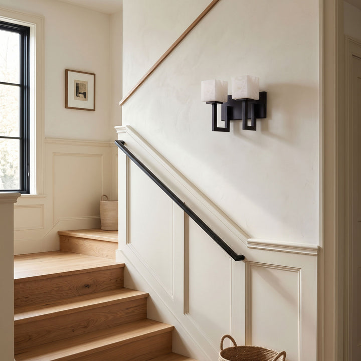 Solvenne Alabaster Double Wall Sconce
