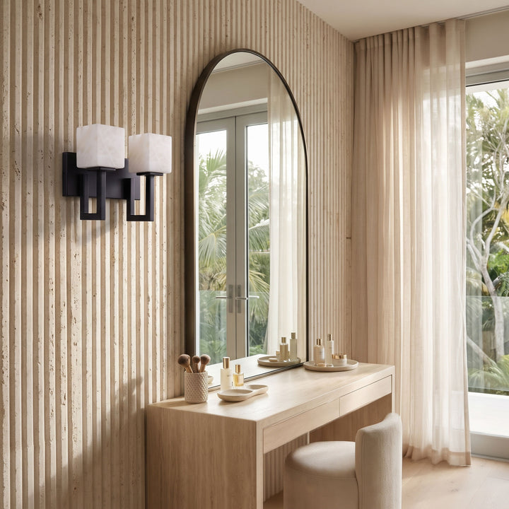 Solvenne Alabaster Double Wall Sconce