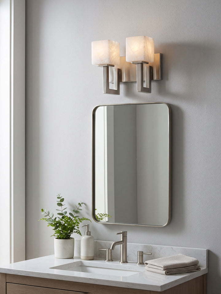 Solvenne Alabaster Double Wall Sconce