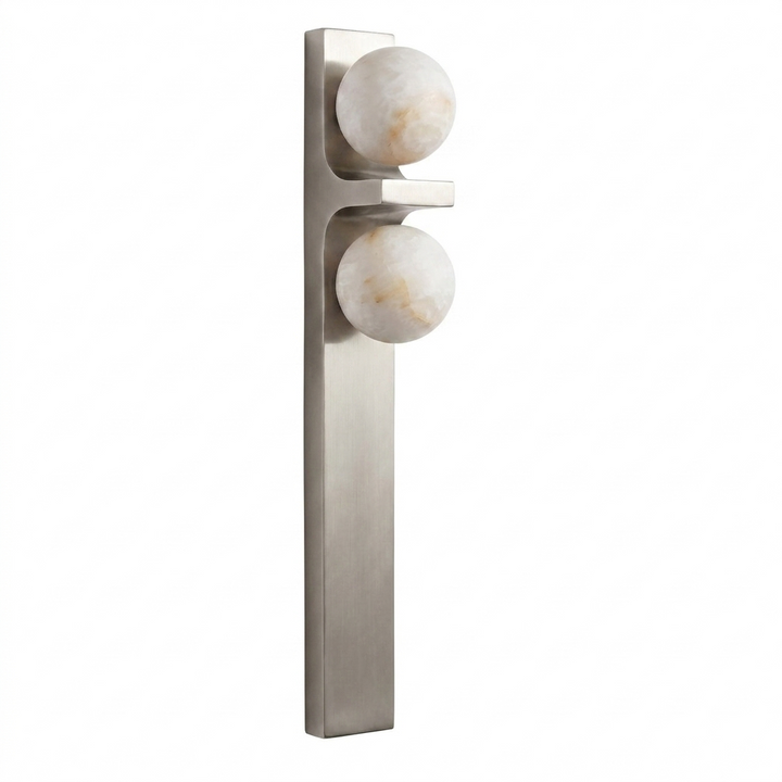 Sorelle Alabaster Double Globe Wall Sconce