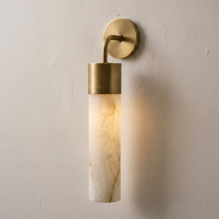 Sorelle Alabaster Tube Wall Sconce