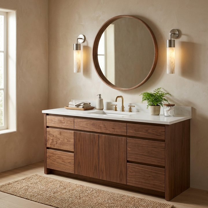 Sorelle Alabaster Tube Wall Sconce