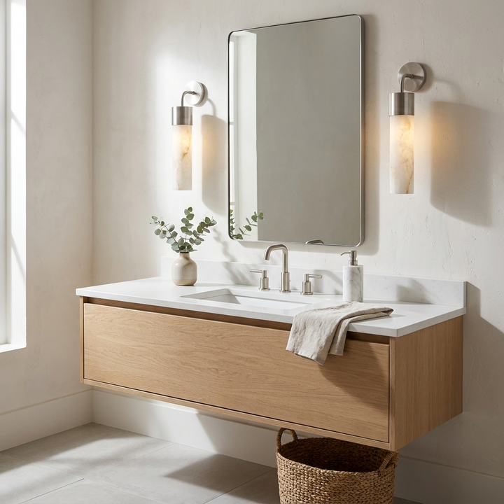 Sorelle Alabaster Tube Wall Sconce