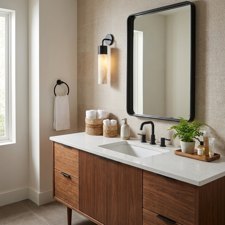 Sorelle Alabaster Tube Wall Sconce