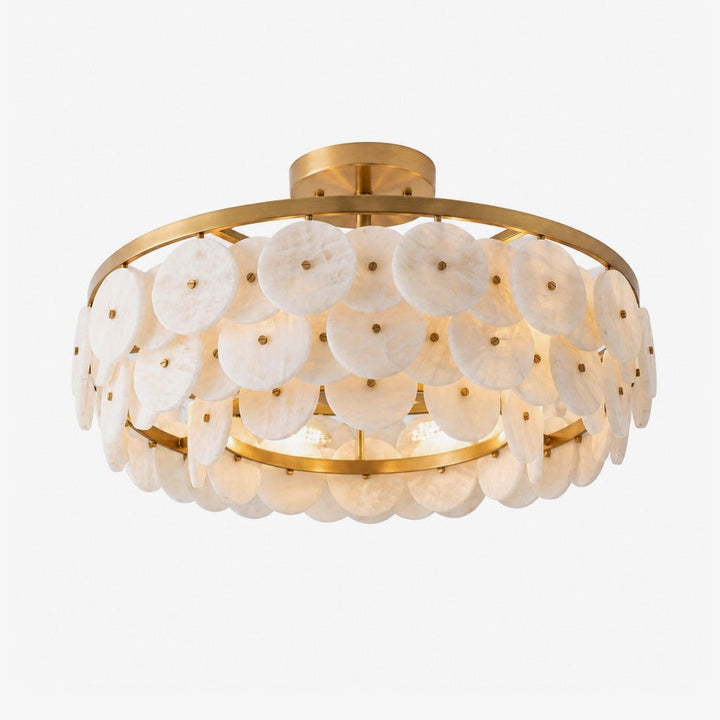 Sorrel Alabaster Disc Chandelier - Vakkerlight