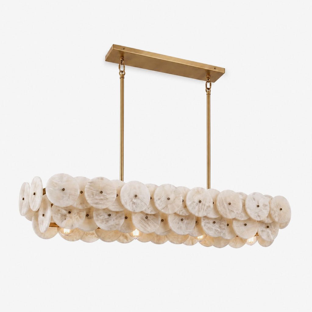 Sorrel Linear Alabaster Disc Chandelier - Vakkerlight