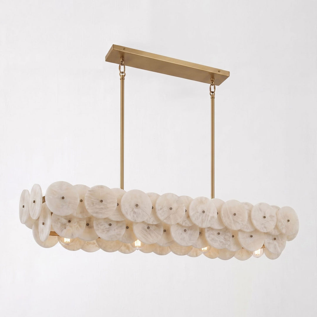 Sorrel Linear Alabaster Disc Chandelier - Vakkerlight