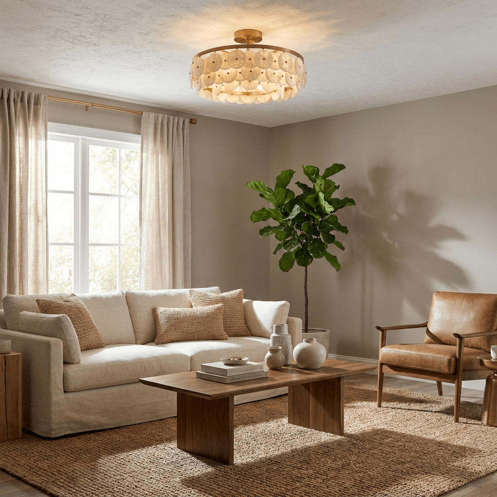 Sorrel Alabaster Disc Chandelier - Vakkerlight