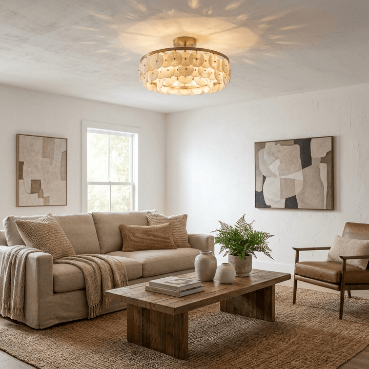 Sorrel Alabaster Disc Chandelier - Vakkerlight