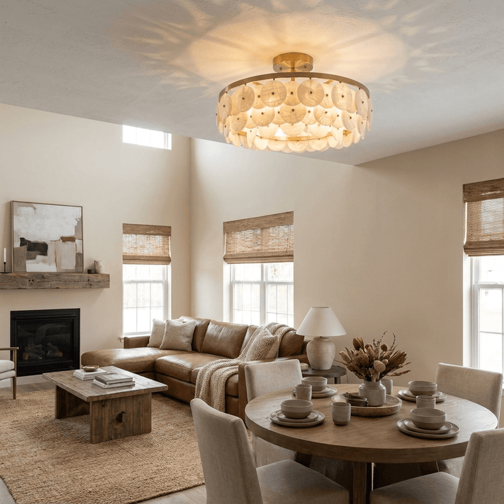 Sorrel Alabaster Disc Chandelier - Vakkerlight