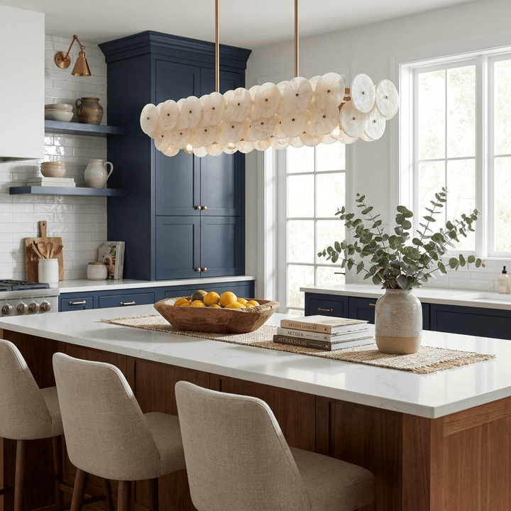 Sorrel Linear Alabaster Disc Chandelier - Vakkerlight