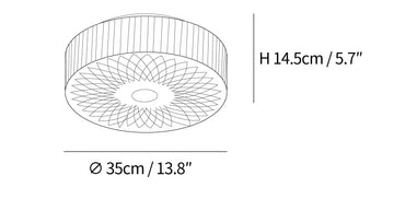 Souffle Ceiling Lamp — Dimension drawings 1