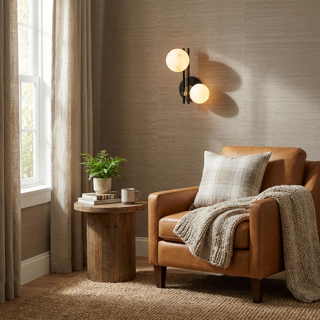 Spanish Alabaster Double Globe Wall Sconce