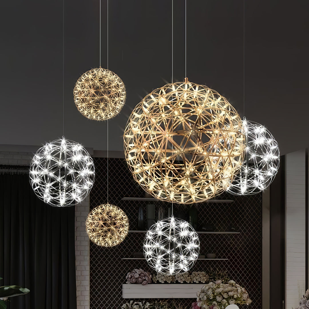 Pendelleuchte Spark Ball in Gold 