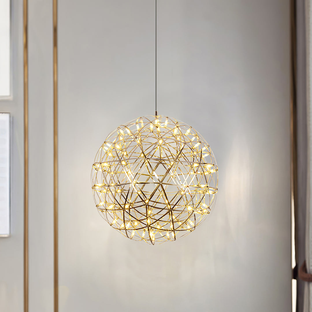 Gold Spark Ball Pendant Light