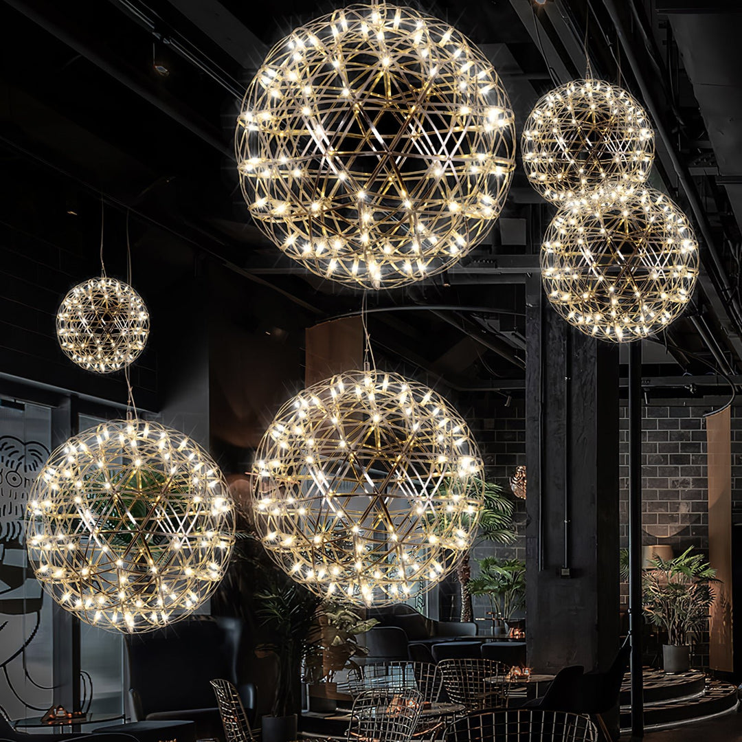 Gold Spark Ball Pendant Light - Vakkerlight