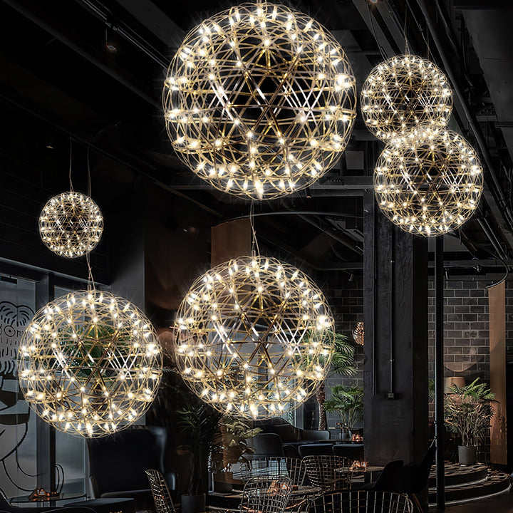 Gold Spark Ball Pendant Light - Vakkerlight