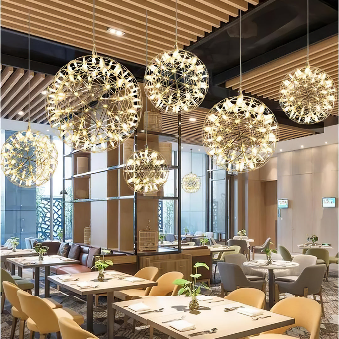 Gold Spark Ball Pendant Light