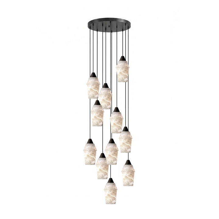 Spindle Alabaster Cluster Chandelier - Vakkerlight