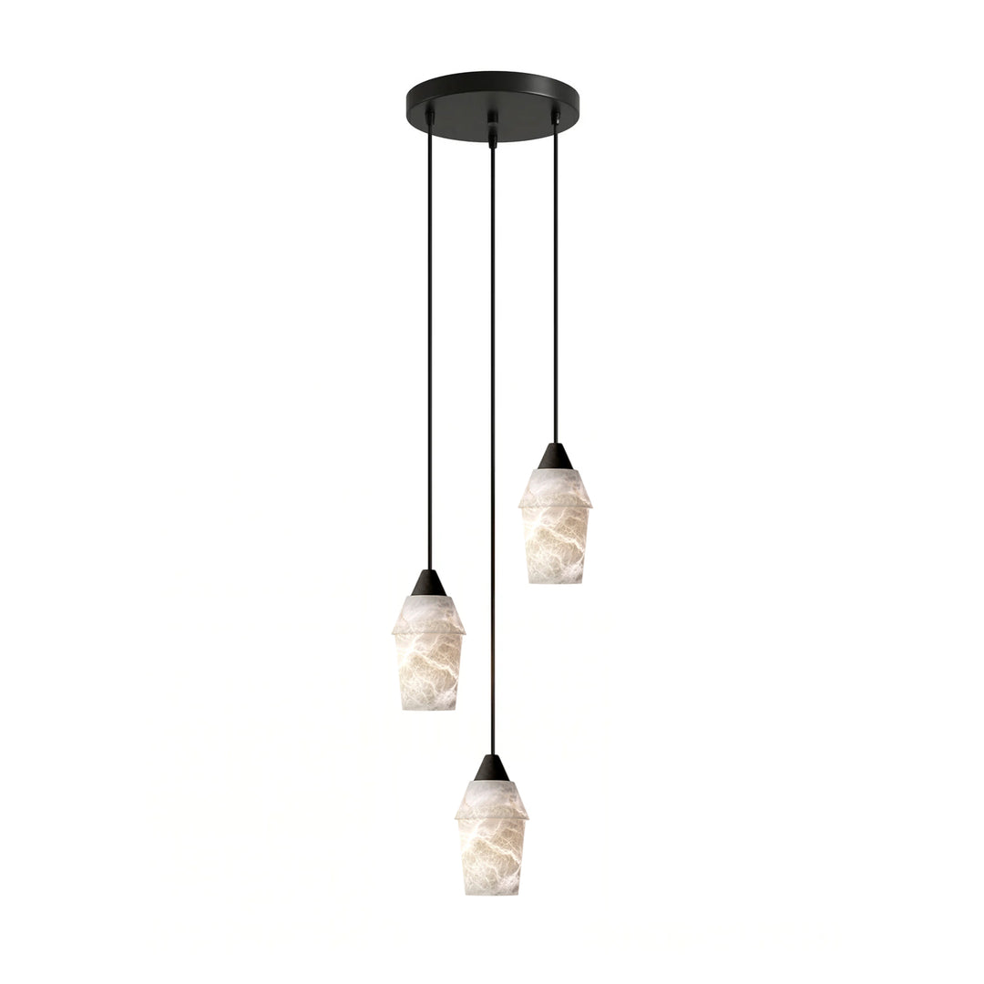 Spindle Alabaster Cluster Chandelier - Vakkerlight
