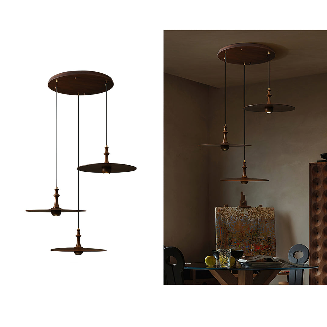 Spindle Disc Pendant Lamp - Vakkerlight