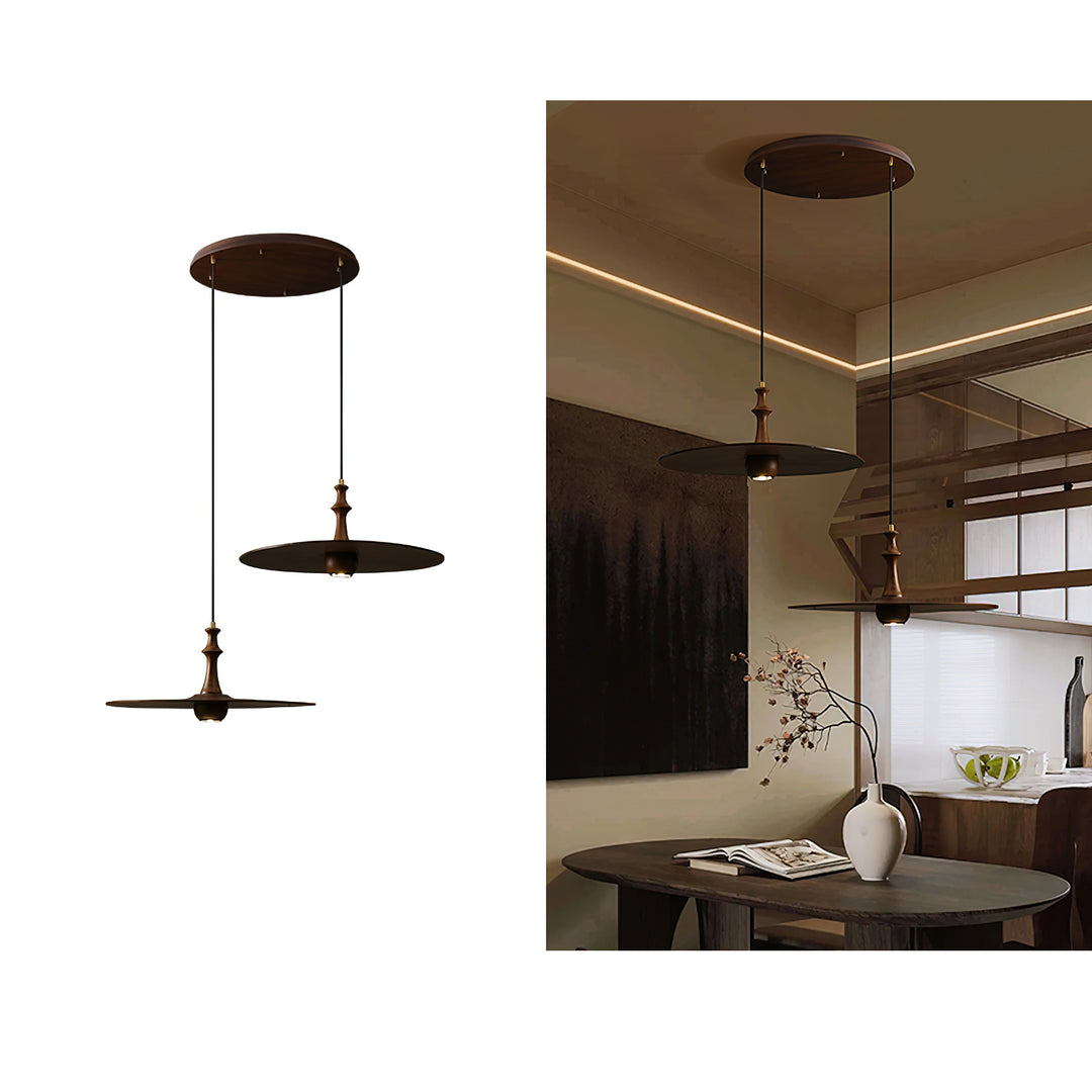 Spindle Disc Pendant Lamp - Vakkerlight