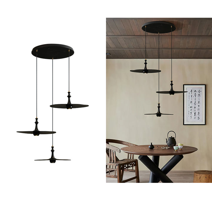 Spindle Disc Pendant Lamp - Vakkerlight