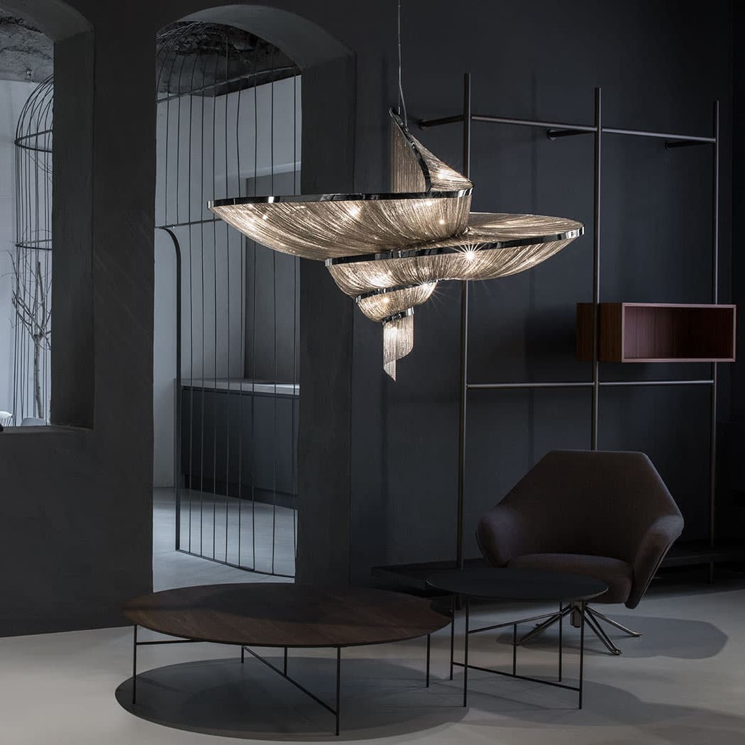 Spiral Elegance Chain Chandelier