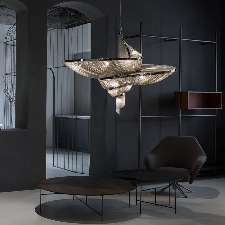 Spiral Elegance Chain Chandelier