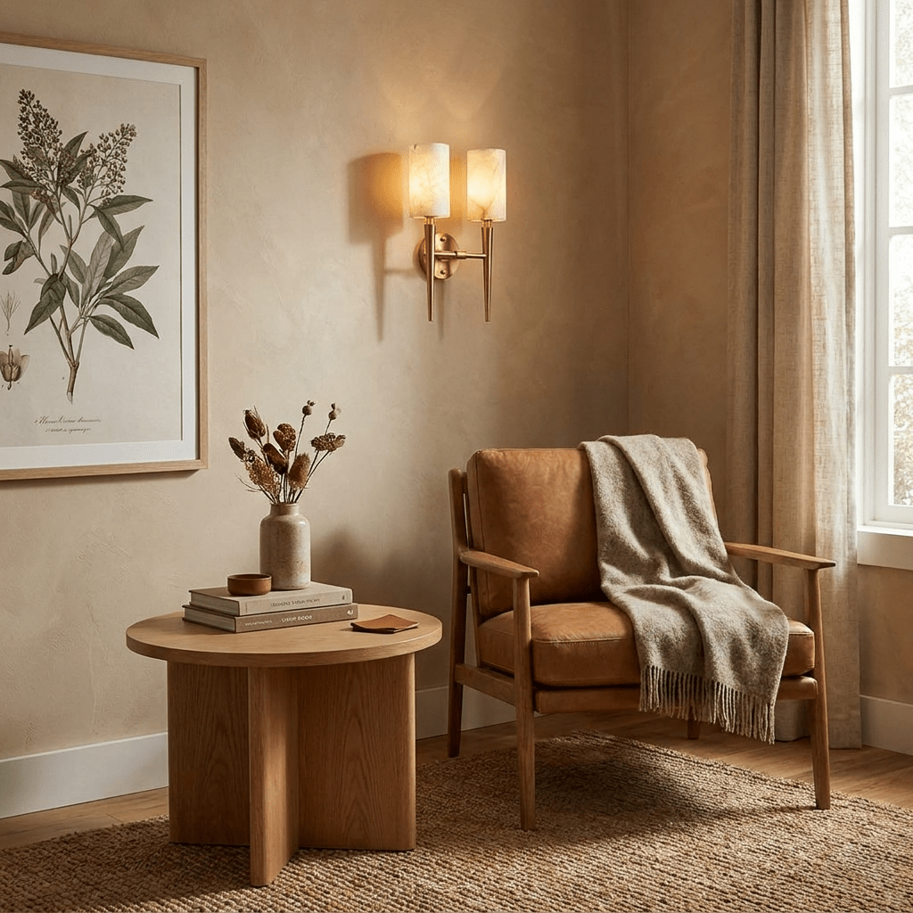 Spire Alabaster Twin Sconce - Vakkerlight