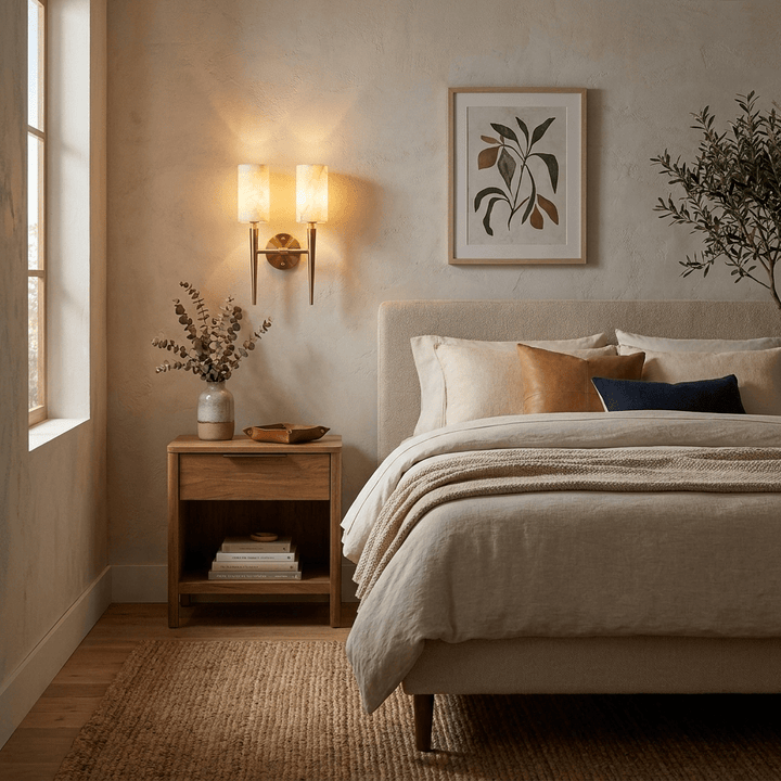 Spire Alabaster Twin Sconce - Vakkerlight