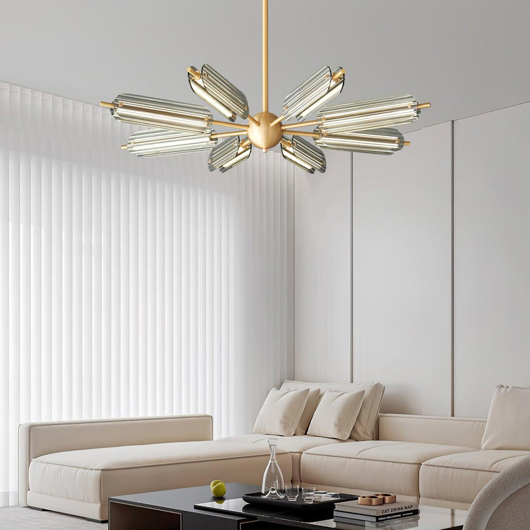 Sputnik Brass Chandelier - Vakkerlight