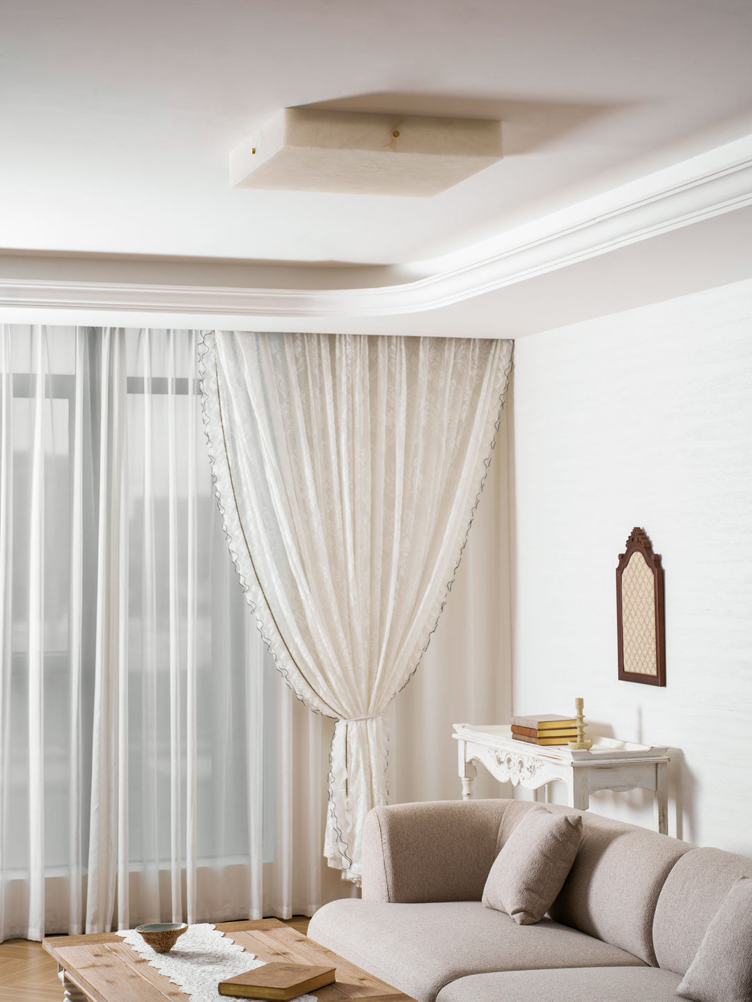 Square Alabaster Ceiling Light - Vakkerlight