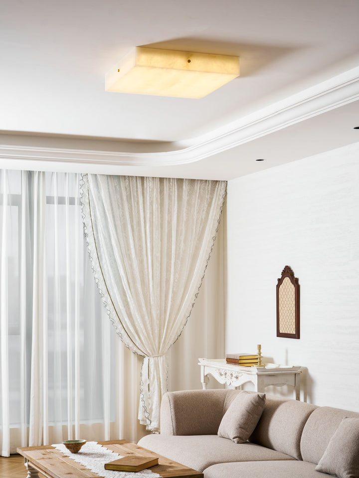 Square Alabaster Ceiling Light - Vakkerlight