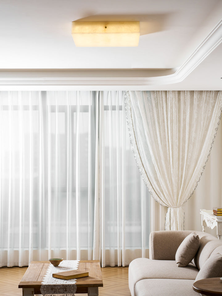 Square Alabaster Ceiling Light - Vakkerlight